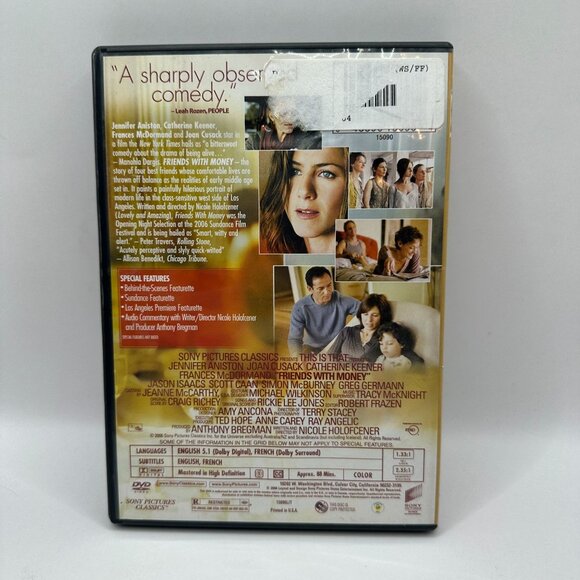 Friends With Money Jennifer Aniston Joan Cusack Sony Classics DVD 2006 R - Picture 3 of 4